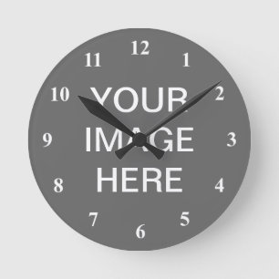 Zahluhrentwurf   fertigen es mit Ihrem Foto Runde Wanduhr