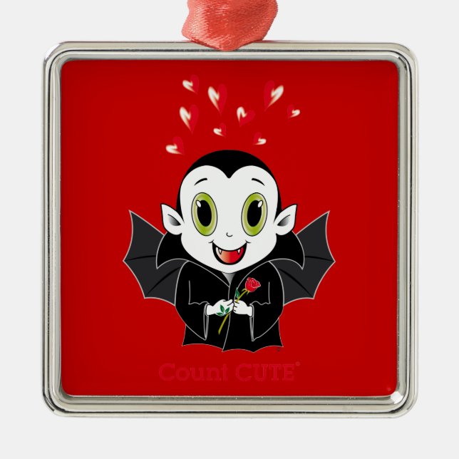 Zählung Cute® Verzierung Silbernes Ornament (Vorne)
