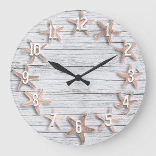 Zählung des Starfish-Imitat-Treibholzes Große Wanduhr