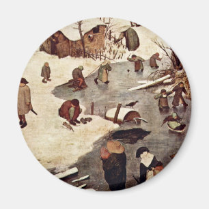 Zählung in Bethlehem, Detail durch Bruegel D. Ä. Magnet