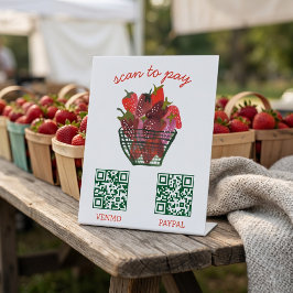 ZAHLUNG QR CODE Bauernhofstand Bauernmarktstand Sockelschild