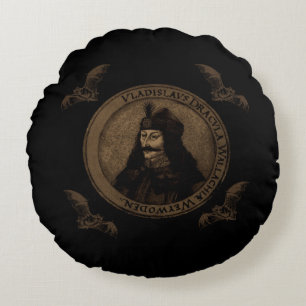 Zählung Vlad Dracula Rundes Kissen