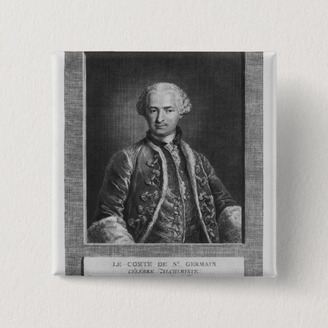 Zählung von St Germain, berühmter Alchemist, 1783 Button (Vorderseite)