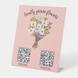ZAHLUNGS-QR-CODE Blumenladen Blumen Bauernmarkt Sockelschild