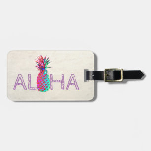 Zahm Aloha Hawaiianische Ananas-Personalisiert Gepäckanhänger