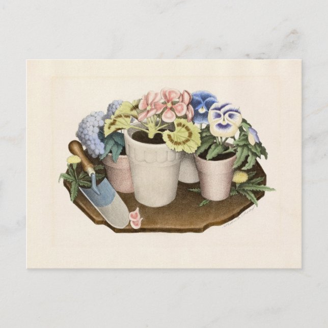 Zähme Blume von Grant Wood Postkarte (Vorderseite)