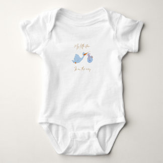 Zahmes blaues Kreaturengrafik Baby T-Shirt - Weich Strampler