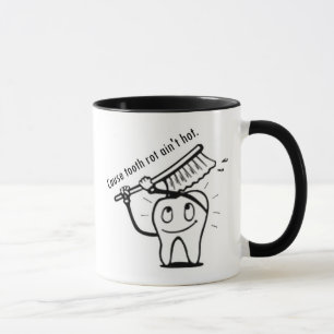 Zahn-Fäule ist nicht heiß Tasse