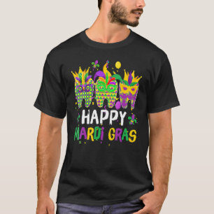 Zahn Jester-Maske Zahnhygiene Glückliches Mardi Gr T-Shirt