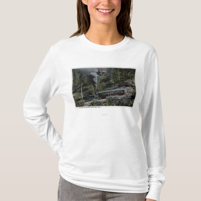 Zahn-Rad-Zug, der oben klettert T-Shirt (Vorderseite)