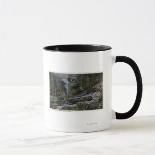 Zahn-Rad-Zug, der oben klettert Tasse