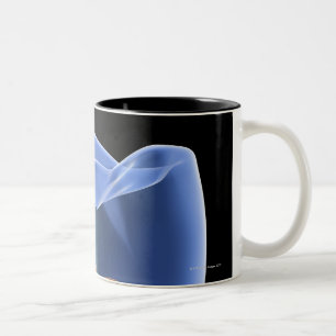 Zahn, transparenter Querschnitt eines Molars Zweifarbige Tasse