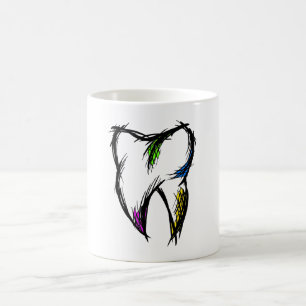 Zahn Zeichnend. Zahnarztpraktiker - Kundengeschenk Kaffeetasse
