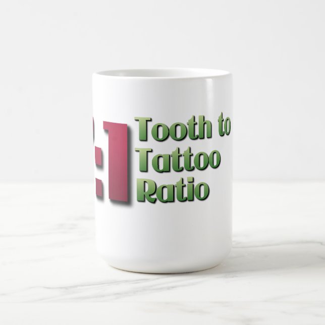 Zahn, zum des Verhältnisses zu tätowieren Kaffeetasse (Mittel)