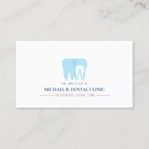 Zahnarzt Blau Zahn Logo Dental Visitenkarte