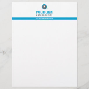 ZAHNARZT BRIEFKOPF :: modernes Zahnlogo blau