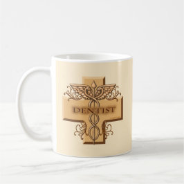 Zahnarzt Cross Caduceus Kaffeetasse