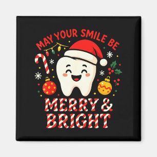 Zahnarzt Frohe Weihnachten Möge Ihr Lächeln Fröhli Magnet