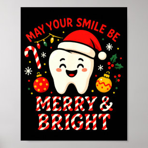 Zahnarzt Frohe Weihnachten Möge Ihr Lächeln Fröhli Poster
