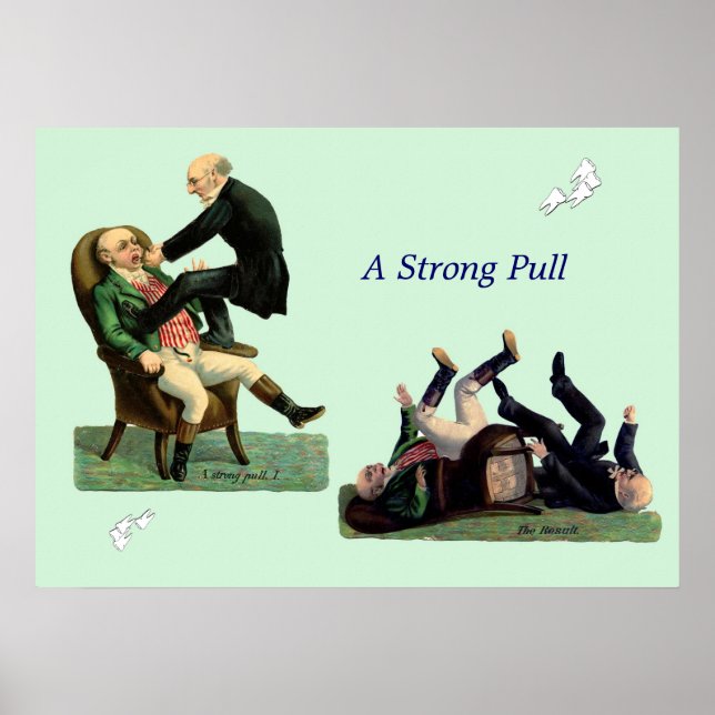 Zahnarzt: Funny Vintag Dentistry Poster (Vorne)