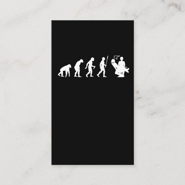 Zahnarzt für Evolution mit Zahnarzt Visitenkarte (Vorderseite)