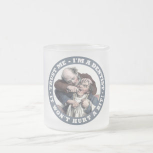 ZAHNARZT Humor individuelle Monogramm-Tassen Mattglastasse