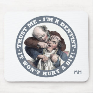ZAHNARZT Humor individuelles Monogramm-Mauspad Mousepad