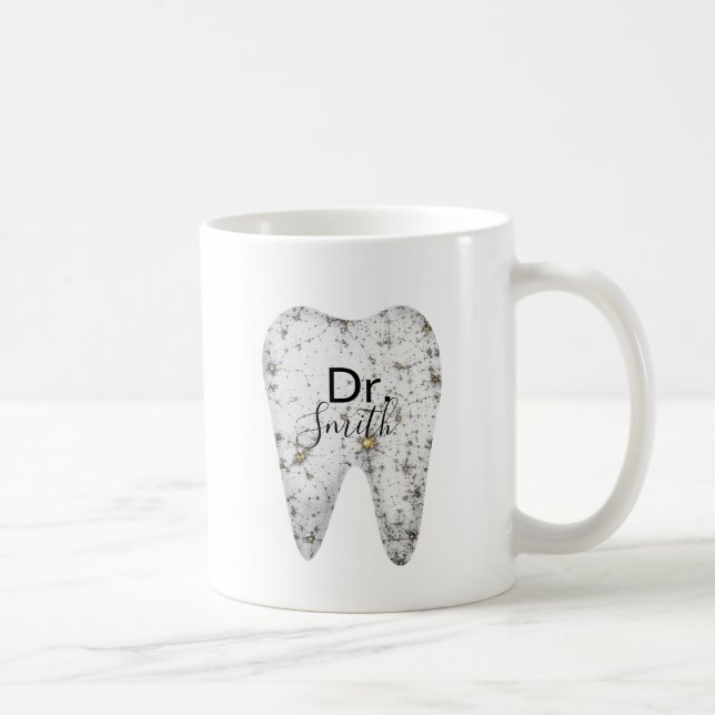 Zahnarzt-Hygieniker-Zahnarzthelfer-Zahn-Kunst Kaffeetasse (Rechts)