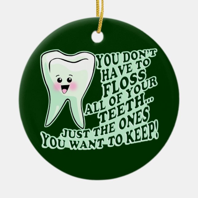 Zahnarzt Keramik Ornament (Vorne)