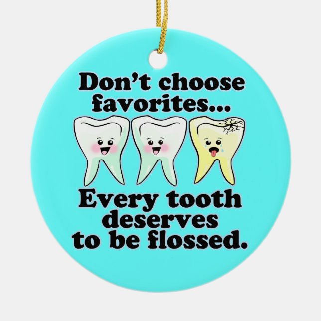 Zahnarzt Keramik Ornament (Vorne)