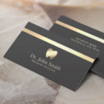 Zahnarzt Modernes Gold Streifen Dunkelgrau Zahnpfl Visitenkarte<br><div class="desc">Dentist Moderne Gold Stripe Dunkelgrau Dental Office Business Cards.</div>