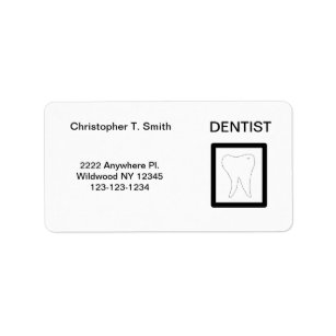 Zahnarzt Molar Tooth Design Adressaufkleber