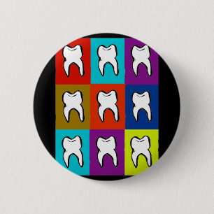 Zahnarzt Popart Geschenke Button