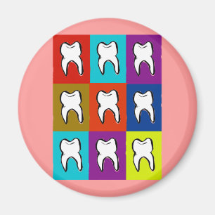 Zahnarzt Popart Geschenke Magnet