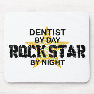 Zahnarzt-Rockstar bis zum Nacht Mousepad