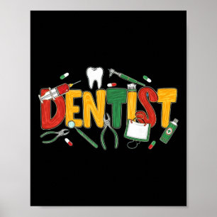 Zahnarzt Schwarze Krankenschwester Magie Schwarze Poster