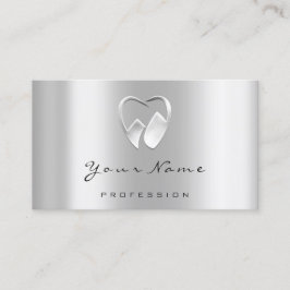 Zahnarzt Silver Logo VIP Ernennung Terminkarte