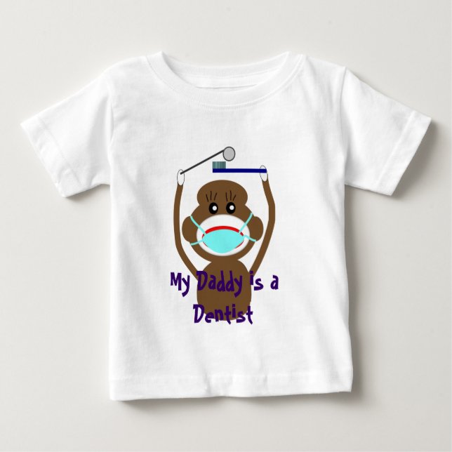 Zahnarzt-Socken-Affe-Shirts und Baby T-shirt (Vorderseite)
