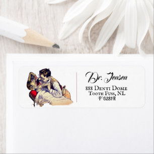 Zahnarzt Spaß Horror Illustration Vintag