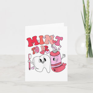Zahnarzt Valentine Minze zu Zahnbürste in der Verg Karte