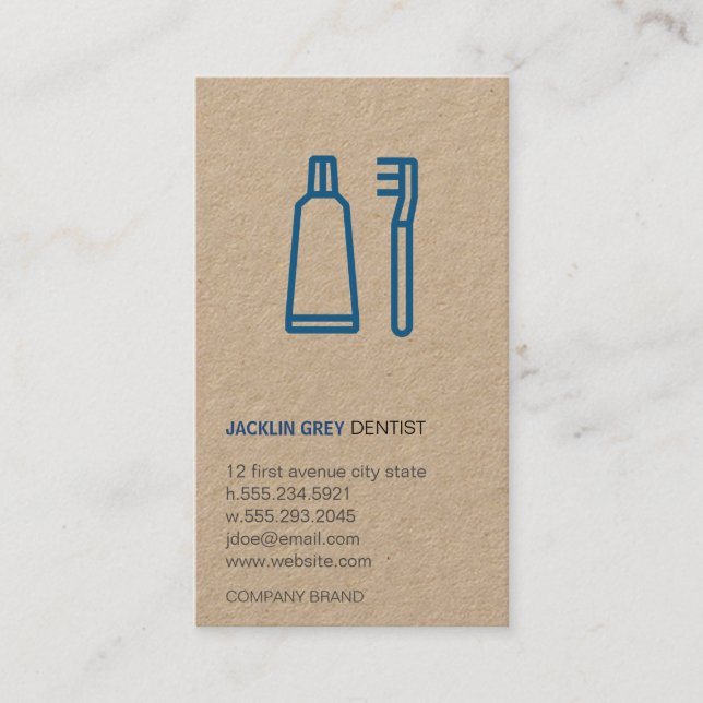 Zahnarzt Visitenkarte (Vorderseite)