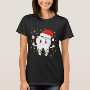 Zahnarzt Weihnachten Zähne Xmas Lichter Lustig Den T-Shirt