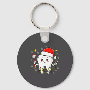 Zahnarzt Weihnachtszähne Xmas Lichter Lustig Denta Schlüsselanhänger