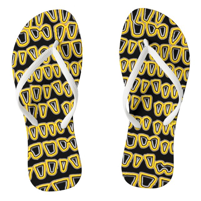 Zahnarzt Zahnarzt Zahnarzt Gelb NEON Flip Flops (Fußbett)