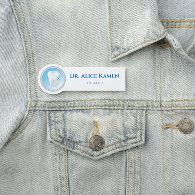 Zahnarzt | Zähne Modernes Logo Namensschild (Beispiel)