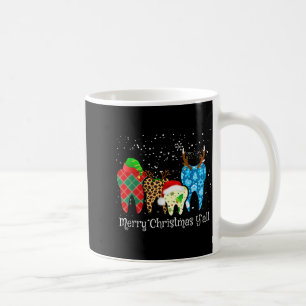 Zahnarzt Zähne Santa Hut Leopard Karo Dental Frohe Kaffeetasse
