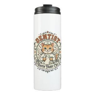 Zahnarzt Zahnfee Katze Zahnarzt Zahnfee Katze Vi Thermosbecher