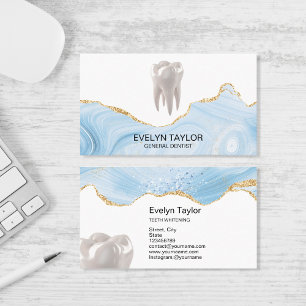 Zahnarzt Zahnklinik Teeth Whitening Glitzer Visitenkarte