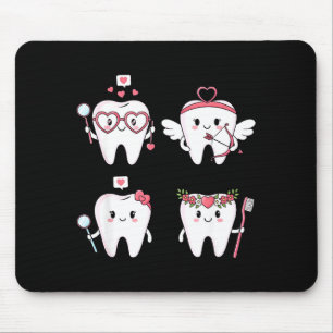 Zahnarzt zum Valentinstag Zahn lustig Zahnärztin F Mousepad