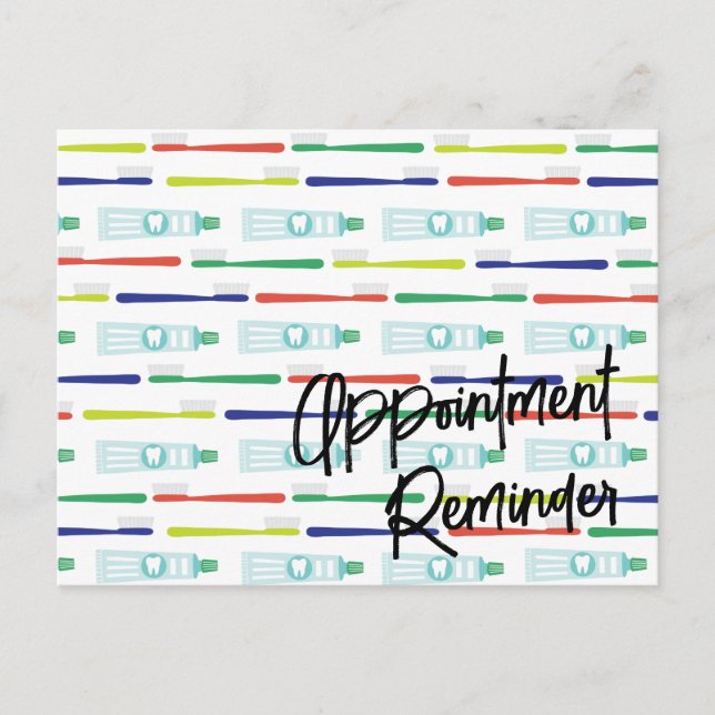 Zahnarztberuf Erinnerung Postkarte (Vorderseite)